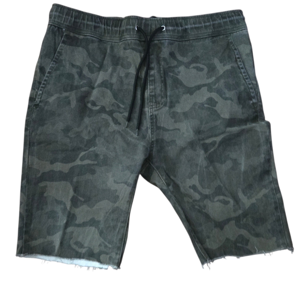 Classic Camo Drawstring Hybrid Shorts - Olive/Gray